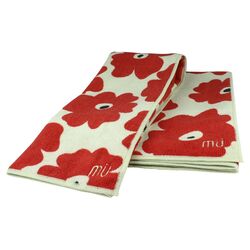 MUmodern Poppy Dish Cloth and Towel Set in Red