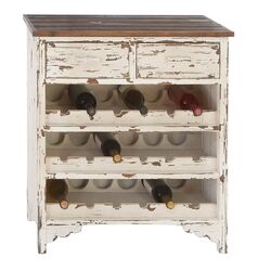 Classic 18 Bottle Wine Cabinet in White