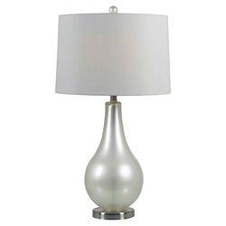 Lucy Table Lamp in Pearlized White
