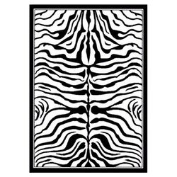 Zebra Print Black & White Rug