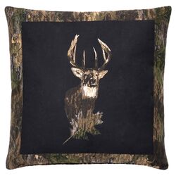 Camo Deer Square Pillow in Dark Green