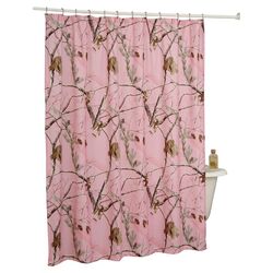 Camo Shower Curtain in Pink