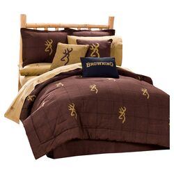 Buckmark 4 Piece Comforter Set in Brown