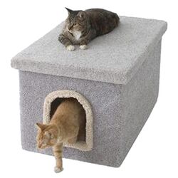 New Cat Condos Cat Litter Box Enclosure in Gray