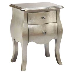 Fosse End Table in Silver