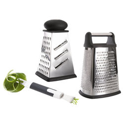 Studio 3 Piece Grater & Zester Set in Stainless Steel Studio 3 Piece Grater & Zester Set in Stainless Steel