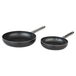 Boreal 2 Piece Non-Stick Frying Pan Set in Black Boreal 2 Piece Non-Stick Frying Pan Set in Black