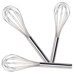 3 Piece Whisk Set in Stainless Steel