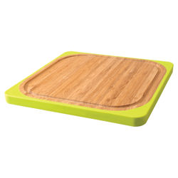 Square Bamboo Chopping Board in Lime Green Square Bamboo Chopping Board in Lime Green