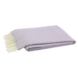 Assiro Herringbone Throw Blanket in Lilac
