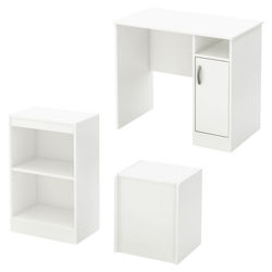 Axess 3 Piece Office Suite Set in White
