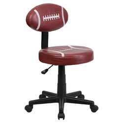 Football Mid Back Kid's Desk Chair in Brown