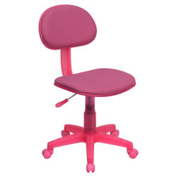 Children's Mid Back Desk Chair in Pink