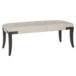 Bob Tufted Bench in Beige