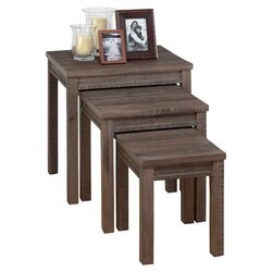 Falmouth 3 Piece Nesting Table Set in Weathered Grey