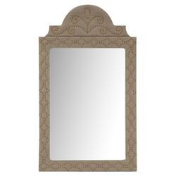 Camilla Crowned Wall Mirror in Canvas