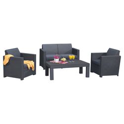 Limousine 4 Piece Seating Group Set in Charcoal