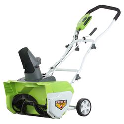 Electric Snow Thrower in Green