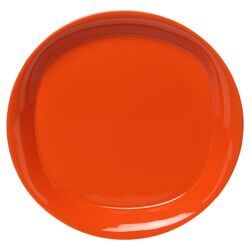 Rachael Ray Round & Square Dinner Plate in Tangerine (Set of 4)