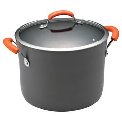 Rachael Ray 10 Qt. Stock Pot with Lid in Gray