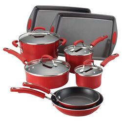 Rachael Ray 12 Piece Cookware Set in Red