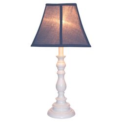 Table Lamp in White & Navy Blue