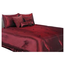 Bohemia 7 Piece Comforter Set in Scarlet