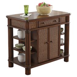 Polo Wood Top Kitchen Island in Palm Mahogany