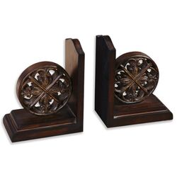 Chakra Bookend in Chestnut Brown (Set of 2)