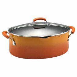 Rachael Ray 8 Qt. Stock Pot with Lid in Orange
