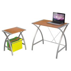 Delson Writing and File 2 Piece Desk Set in Light Cherry