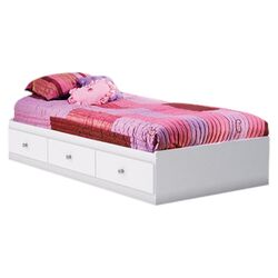 Crystal Twin Bed Box in White