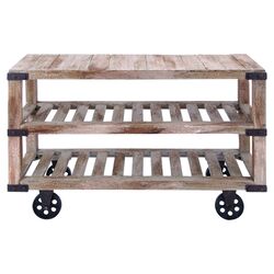 Rustic Console Cart in Natural