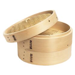 3 Piece Bamboo Steamer in Natural