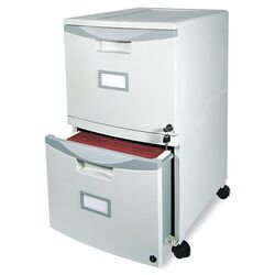 Rolling Filing Cabinet in Gray