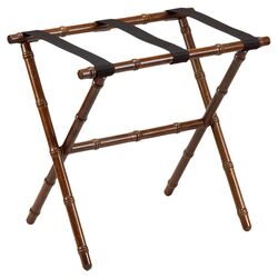 Bamboo Luggage Rack in Dark Walnut