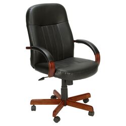 Executive High-Back Chair in Black & Cherry
