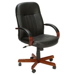 High-Back Executive Chair in Black & Cherry