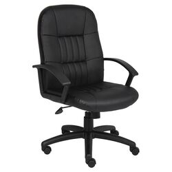 Grant High-Back Office Chair in Black with Arms