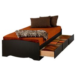 Sonoma Twin Extra Long Platform Storage Bed in Black
