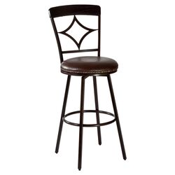 Constance Swivel Barstool in Brown