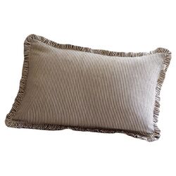 Farmhouse Stripe Pillow in Brown