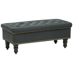 Whitby Tufted Ottoman in Gray