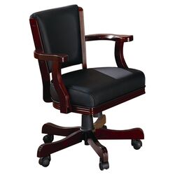 Norwitch Mid-Back Gaming Bankers Chair in Black & Cherry with Arms
