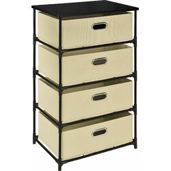 4 Drawer Storage End Table in Natural