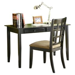 Hartland 2 Piece Writing Desk and Chair Set in Black