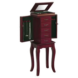 Louis Philippe Jewelry Armoire in Cherry