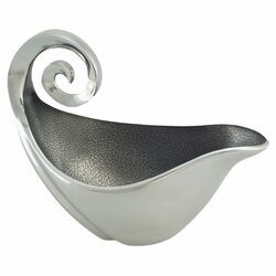 Gaudi Inspired Organic Swirls Gravy Boat in Silver