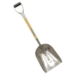 D Grip Handle Aluminum Grain Scoop in Steel