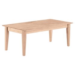 Wood Shaker Style Coffee Table in Natural
